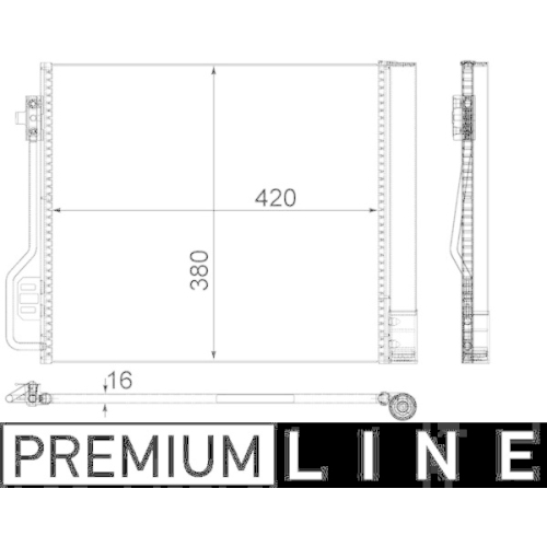 MAHLE Kondensator, Klimaanlage BEHR *** PREMIUM LINE *** AC 488 000P