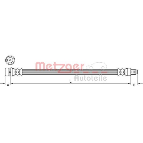 METZGER AUTOTEILE Bremsschlauch 4111333