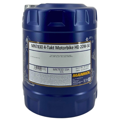 Motor&ouml;l Motoren&ouml;l Mannol 4-Takt Motorbike HD 20W-50 10 Liter Kanister MN7830-10