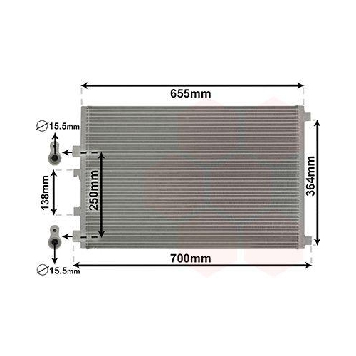 VAN WEZEL Kondensator, Klimaanlage 43005422
