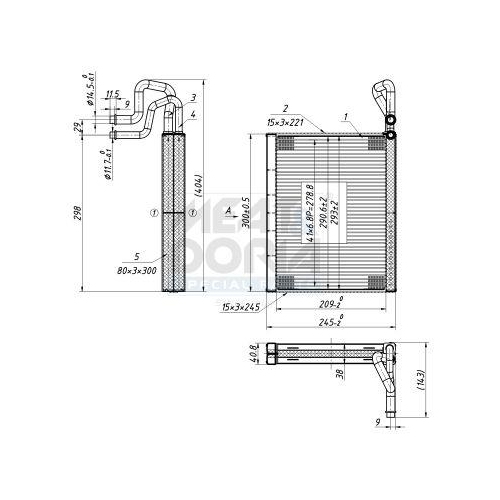 MEAT & DORIA Verdampfer, Klimaanlage 997097