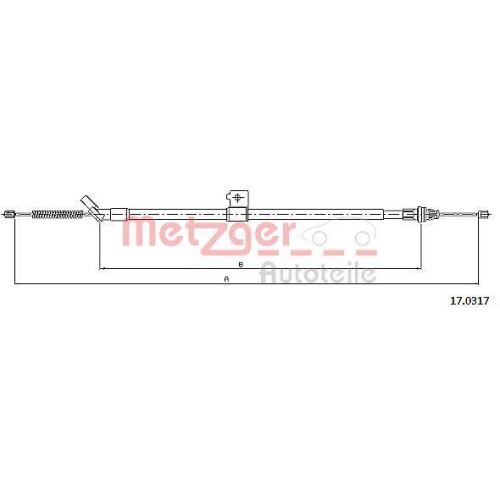 METZGER AUTOTEILE Seilzug, Feststellbremse 17.0317