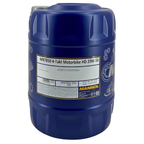 Motor&ouml;l Motoren&ouml;l Mannol 4-Takt Motorbike HD 20W-50 20 Liter Kanister MN7830-20