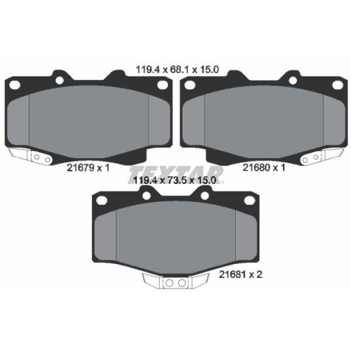 TEXTAR Bremsbelagsatz, Scheibenbremse 2167904