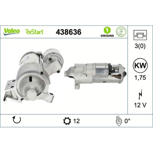 VALEO Starter VALEO ORIGINS 438636