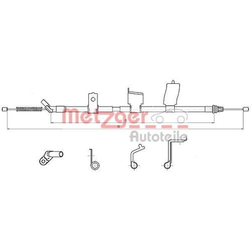 METZGER AUTOTEILE Seilzug, Feststellbremse 17.0325