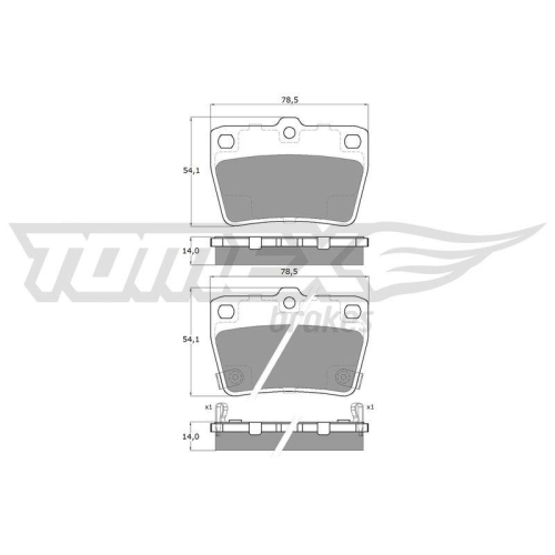 TOMEX Brakes Bremsbelagsatz, Scheibenbremse TX 13-86