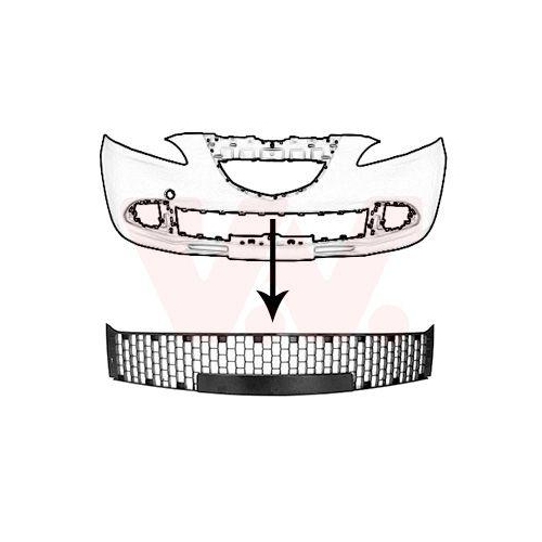 VAN WEZEL L&uuml;ftungsgitter, Sto&szlig;f&auml;nger 1779590