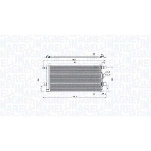 MAGNETI MARELLI Kondensator, Klimaanlage 350203104600