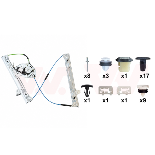 VAN WEZEL Fensterheber + Einbausatz, T&uuml;r 4034269+4035799