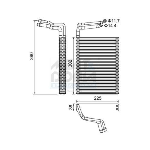 MEAT & DORIA Verdampfer, Klimaanlage 997101