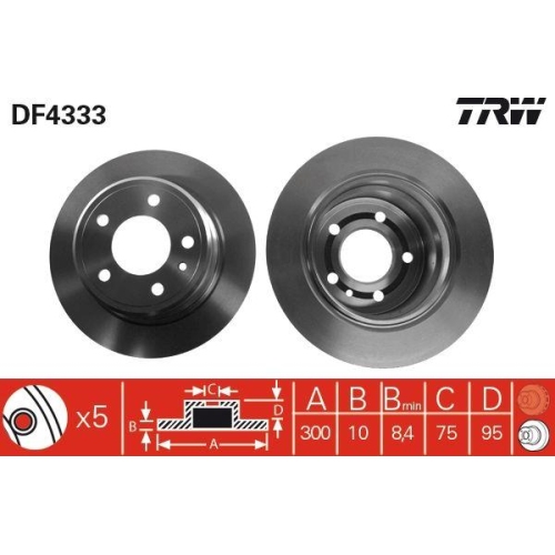 TRW Bremsscheibe DF4333
