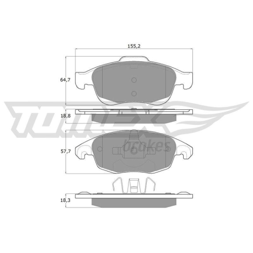 TOMEX Brakes Bremsbelagsatz, Scheibenbremse TX 14-84