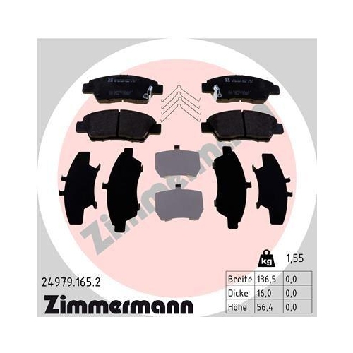 ZIMMERMANN Bremsbelagsatz, Scheibenbremse 24979.165.2