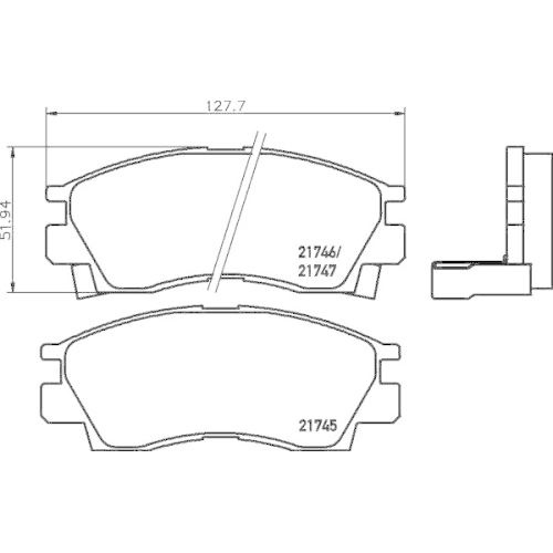 TEXTAR Bremsbelagsatz, Scheibenbremse 2174501