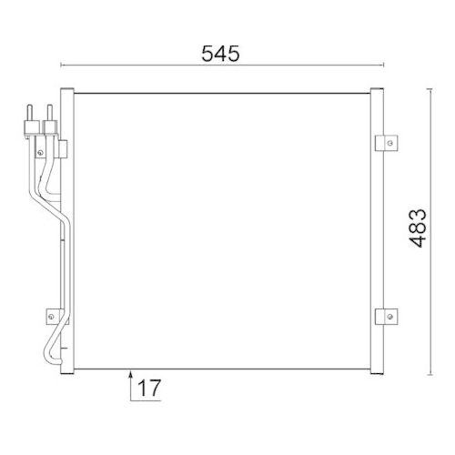 MAHLE Kondensator, Klimaanlage BEHR AC 545 000S