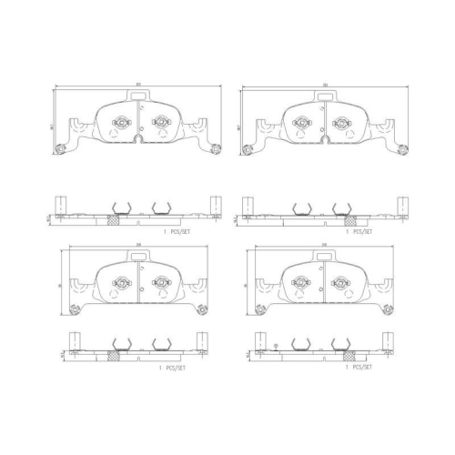BREMBO Bremsbelagsatz, Scheibenbremse XTRA LINE - Ceramic P85164NX