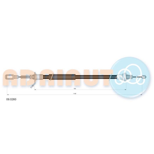 ADRIAUTO Seilzug, Feststellbremse 09.0260