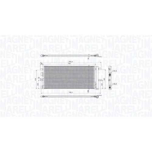 MAGNETI MARELLI Kondensator, Klimaanlage 350203103900