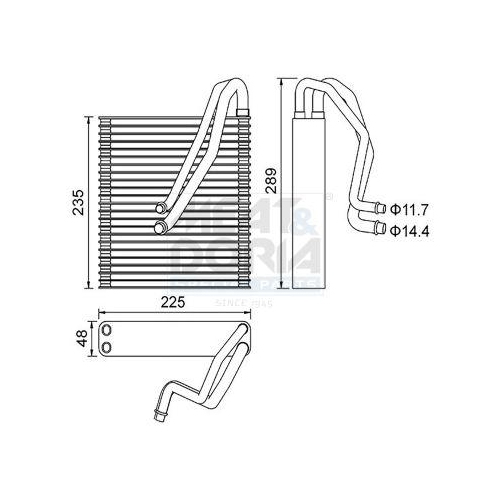 MEAT & DORIA Verdampfer, Klimaanlage 997102