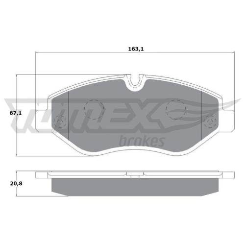 TOMEX Brakes Bremsbelagsatz, Scheibenbremse TX 14-25
