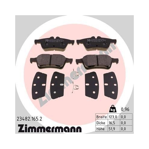 ZIMMERMANN Bremsbelagsatz, Scheibenbremse 23482.165.2