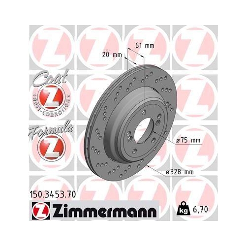 ZIMMERMANN Bremsscheibe FORMULA Z 150.3453.70