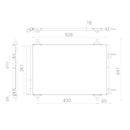 MAHLE Kondensator, Klimaanlage BEHR AC 554 000S