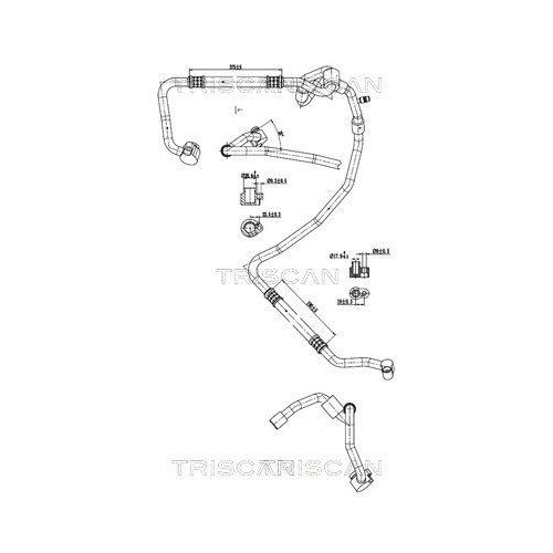 TRISCAN Hochdruck-/Niederdruckleitung, Klimaanlage 9010 29069