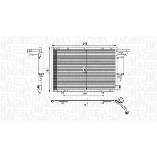 MAGNETI MARELLI Kondensator, Klimaanlage 350203100600