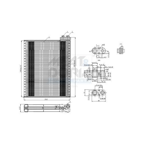 MEAT & DORIA Verdampfer, Klimaanlage 997103