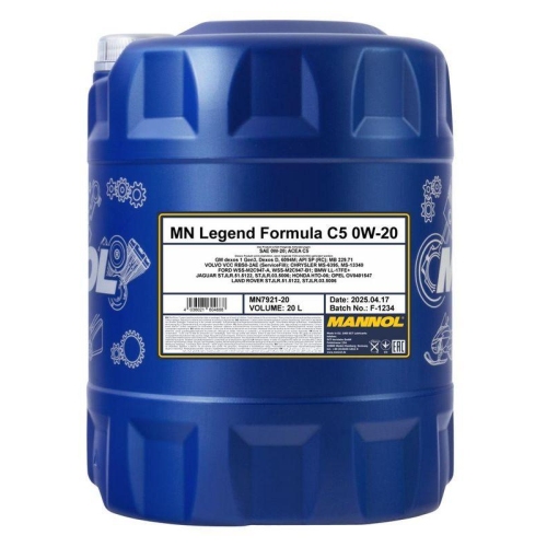 Motor&ouml;l Motoren&ouml;l Mannol Legend Formula C5 0W-20 20 Liter Kanister MN7921-20