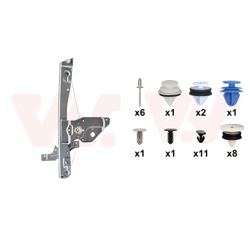 VAN WEZEL Fensterheber + Einbausatz, T&uuml;r 4068262+4068799