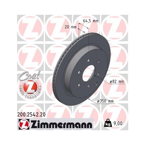 ZIMMERMANN Bremsscheibe COAT Z 200.2542.20