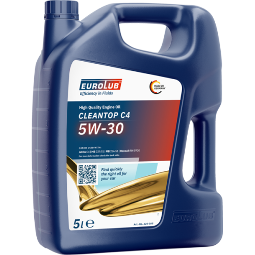 Motoröl Motorenöl 220005 Eurolub 5 L Liter CLEANTOP C4 5W/30