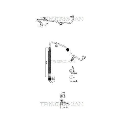 TRISCAN Hochdruck-/Niederdruckleitung, Klimaanlage 9010 10002