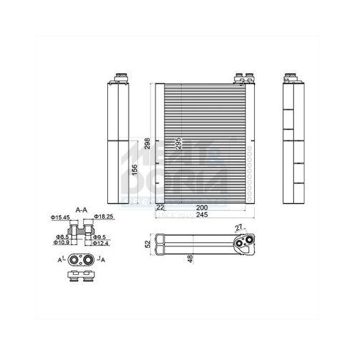 MEAT & DORIA Verdampfer, Klimaanlage 997106