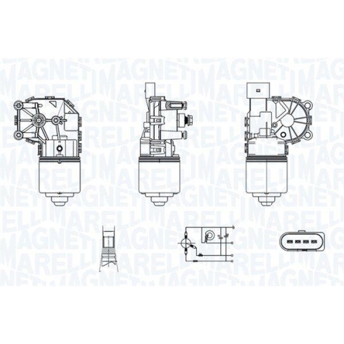 MAGNETI MARELLI Wischermotor 064350005010