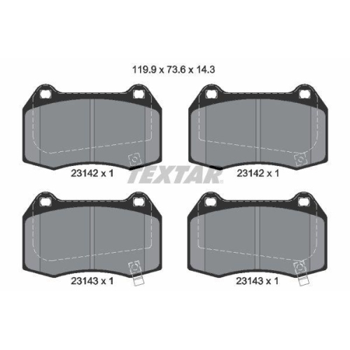TEXTAR Bremsbelagsatz, Scheibenbremse Q+ 2314201