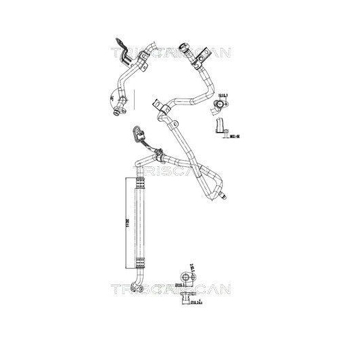 TRISCAN Hochdruck-/Niederdruckleitung, Klimaanlage 9010 10009