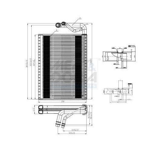 MEAT & DORIA Verdampfer, Klimaanlage 997108