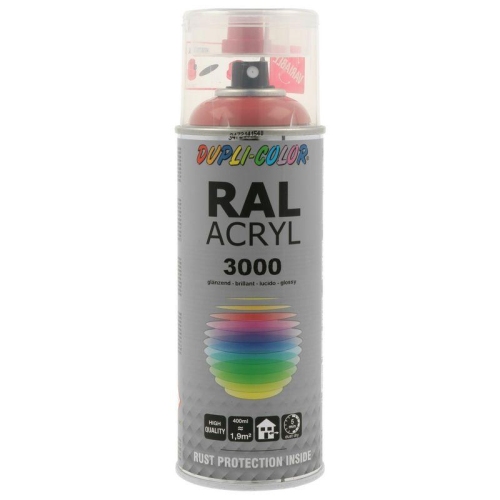 Lackspray Spr&uuml;hlack 400ml RAL 3000 feuerrot gl&auml;nzend 349560 DUPLI COLOR