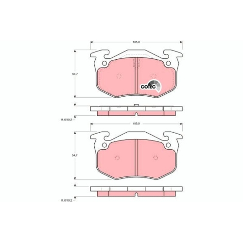 TRW Bremsbelagsatz, Scheibenbremse COTEC GDB905