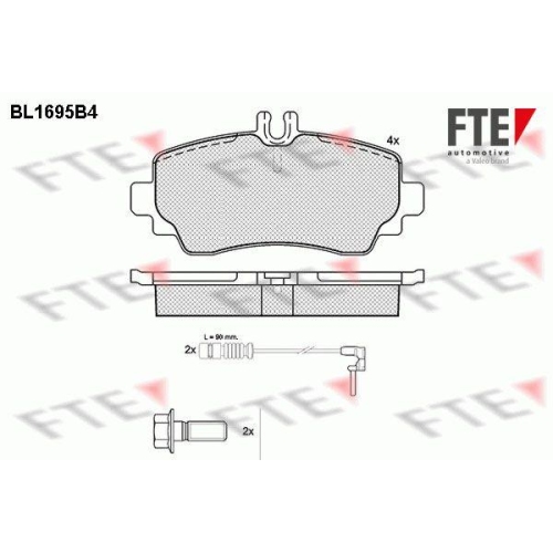 FTE Bremsbelagsatz, Scheibenbremse 9010306
