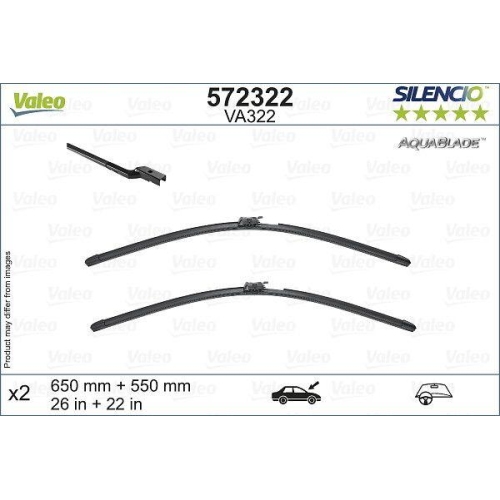 VALEO Wischblatt SILENCIO AQUABLADE SET 572322
