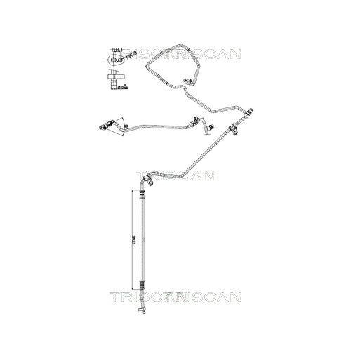 TRISCAN Hochdruck-/Niederdruckleitung, Klimaanlage 9010 10007