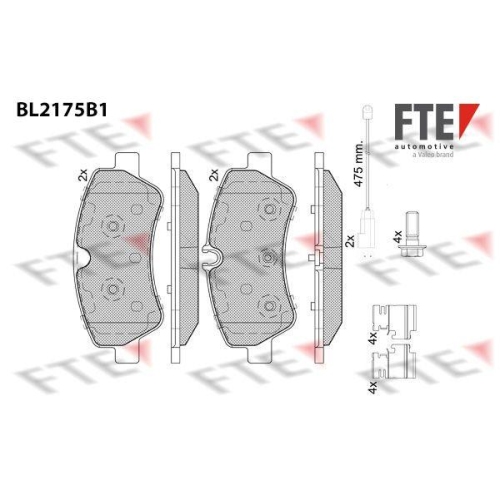 FTE Bremsbelagsatz, Scheibenbremse 9011087