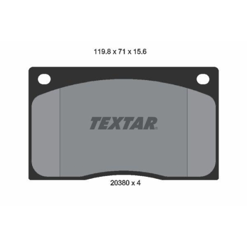 TEXTAR Bremsbelagsatz, Scheibenbremse 2038001