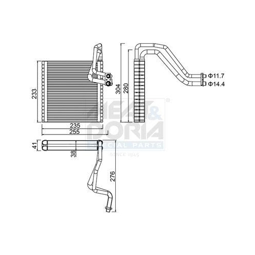 MEAT & DORIA Verdampfer, Klimaanlage 997110