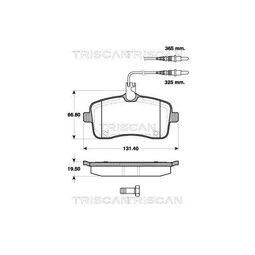 TRISCAN Bremsbelagsatz, Scheibenbremse 8110 28035